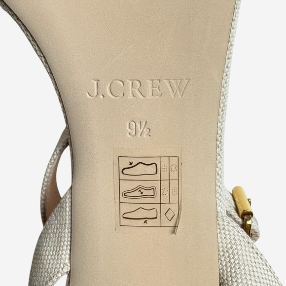 J Crew Lottie Sandals Size 9.5 Rainbow Pom-Pom Ivory Ankle Strap Buckle Closure - Picture 10 of 10